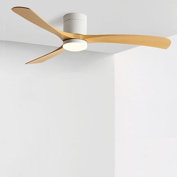 Deckenventilator mit Beleuchtung, bündig montiert, mit Fernbedienung