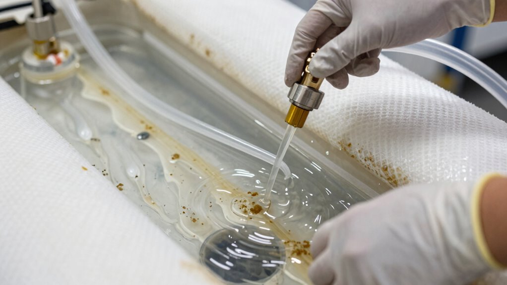 Spülsystem, um Ansammlungen zu verhindern