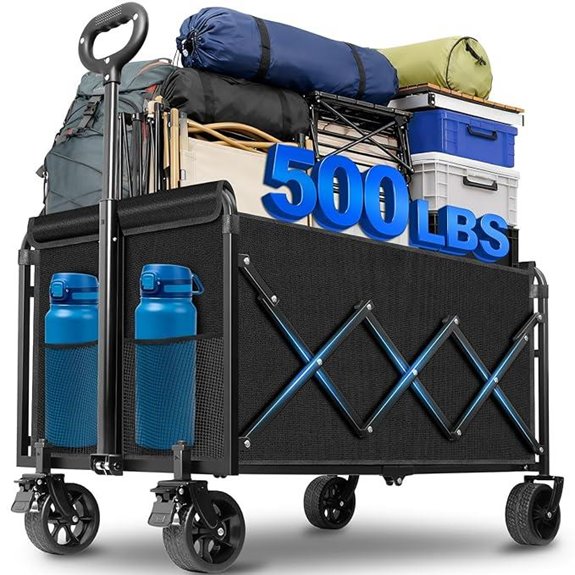 Foldbarer 227 kg Wagenkarre mit Griff und Becherhaltern