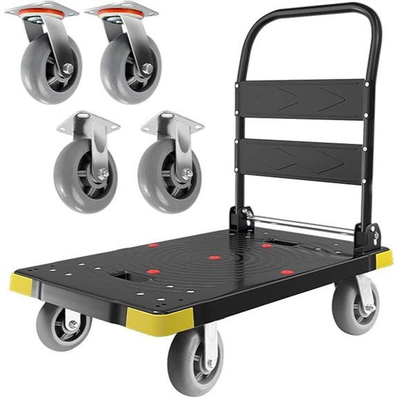 Chinco Foldable Platform Truck with Rotating Wheels