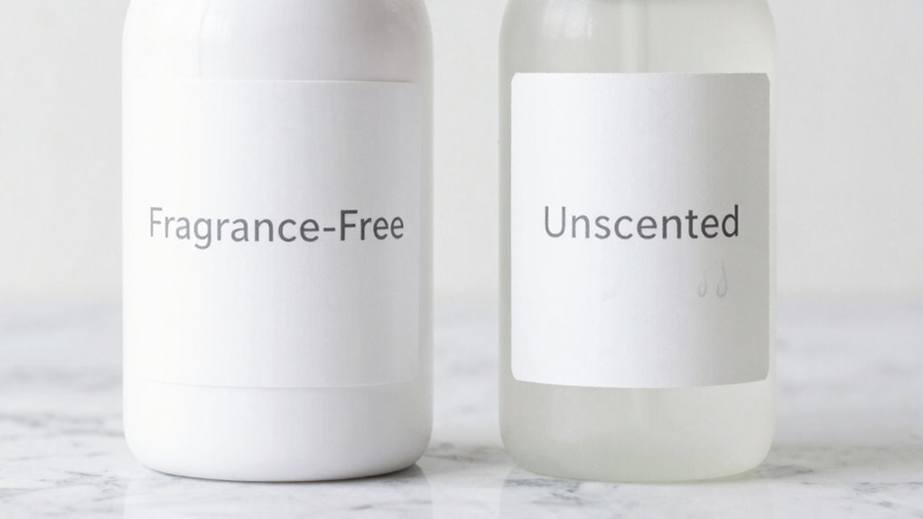 fragrance free vs unscented products