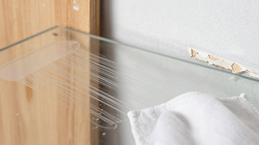 gentle scraping and testing solvents