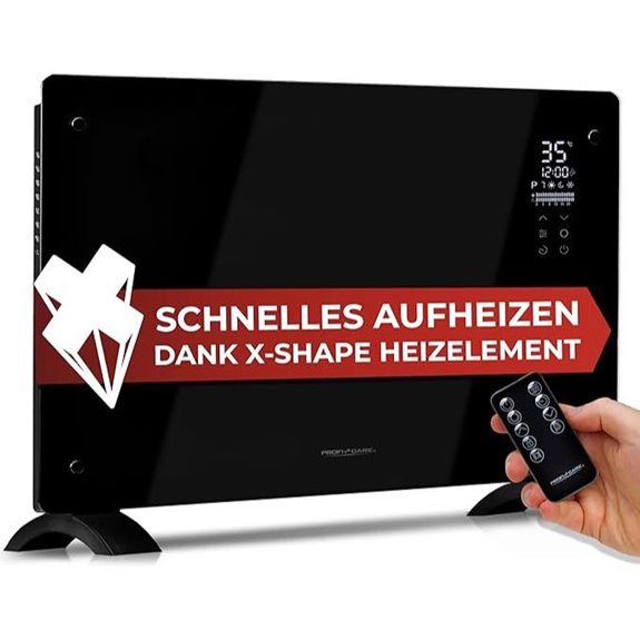 ProfiCare Heizgerät mit Glasfront und Wandmontage