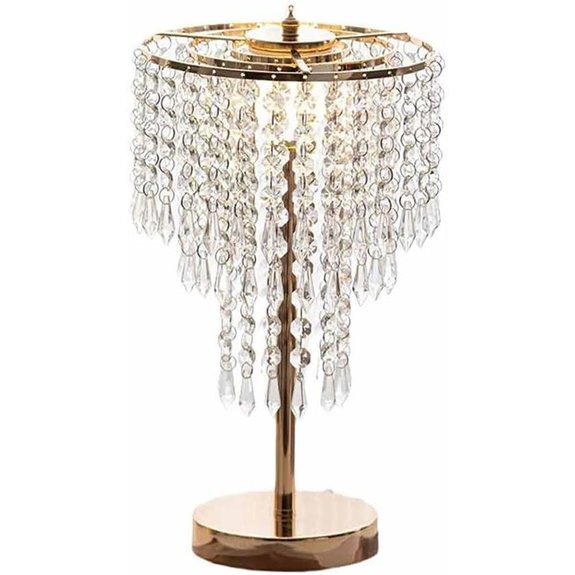 Kristall Gold Nachttischlampe für Schlafzimmer und Wohnzimmer