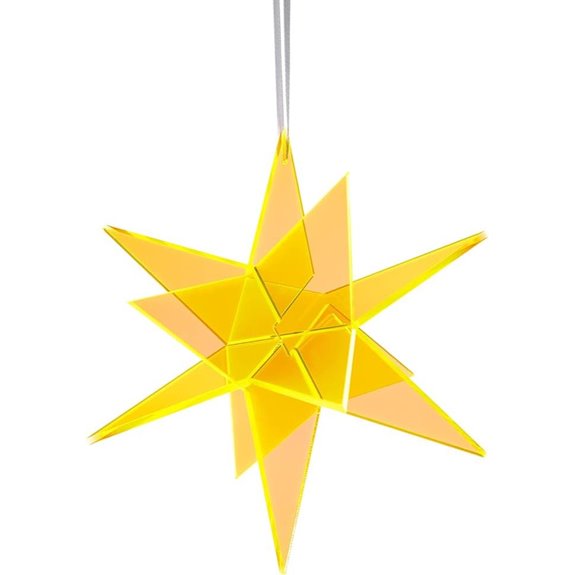 Cazador-del-sol 3D schwebender Stern Suncatcher Gelb