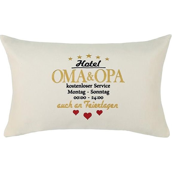 Großeltern Geschenk Hotels Kissenbezug 40x60cm Beige