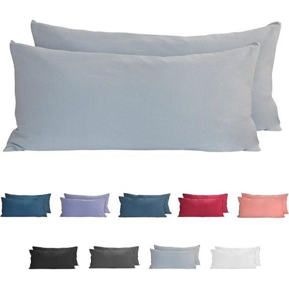 Komfortec Baumwollkissenbezug-Set aus 2 Stück Grau