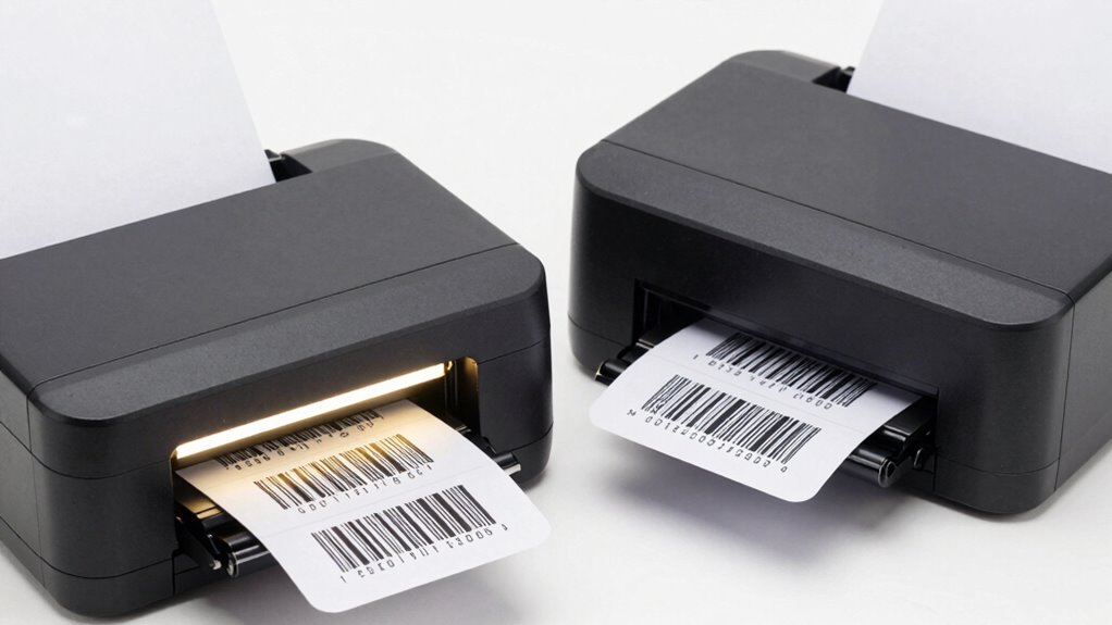 heat based label printing mechanisms