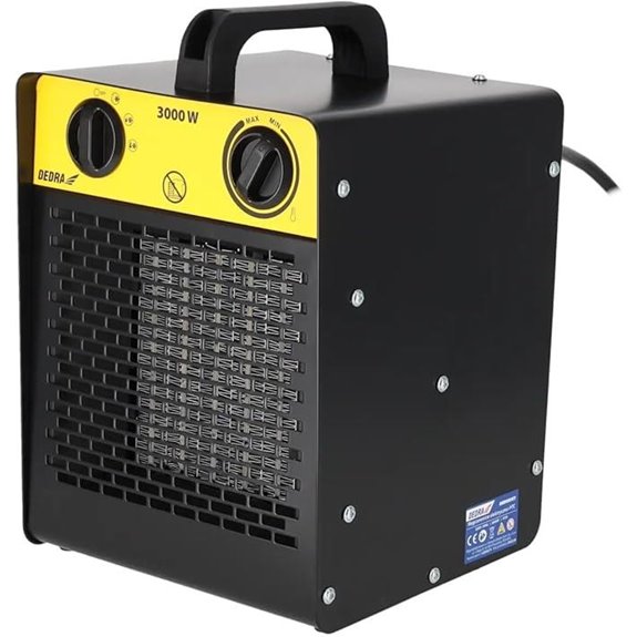 DEDRA Heizventilator 3 kW Thermostat Überhitzungsschutz