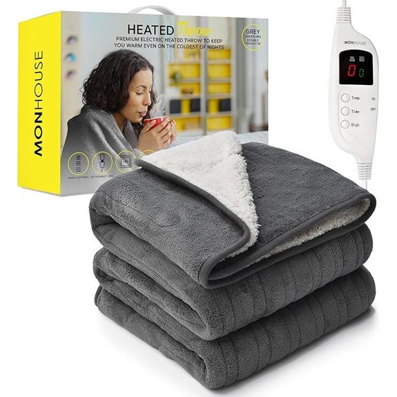 MONHOUSE beheizte Überwurfdecke mit digitaler Steuerung