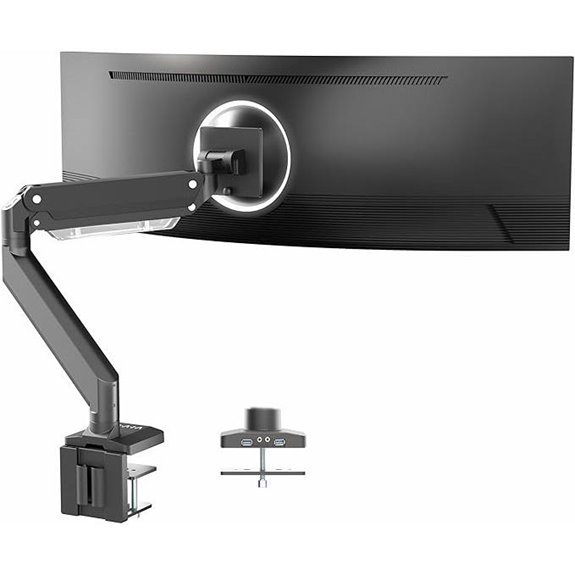 VIVO Heavy Duty Aluminum Monitor Arm with USB Ports