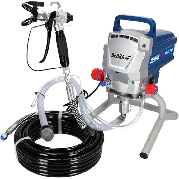DEDRA Hydrodynamic paint sprayer with nozzle and extension