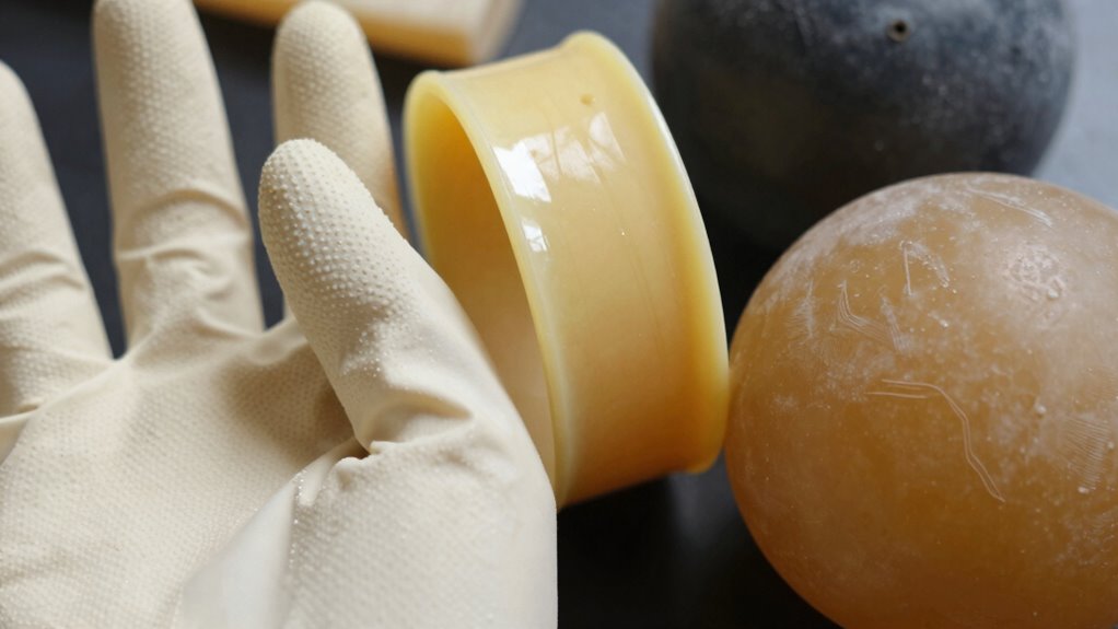 identifying latex in rubber