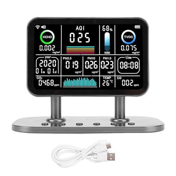 Fafeicy Indoor Air Quality Monitor mit Farbdisplay