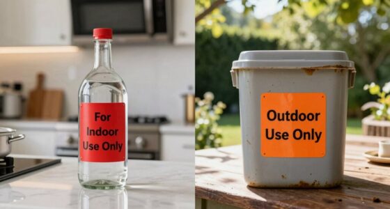 indoor vs outdoor labels