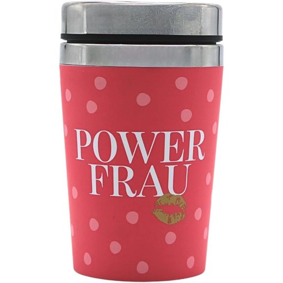 Isolierte Travel-Kaffeebecher für Power-Frau-Geschenk