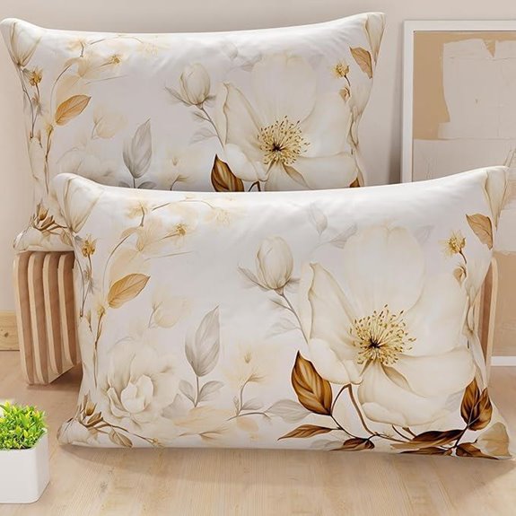 PETTI Italienische Mikrofaser Kissenbezüge Floral Muster Satz von 2