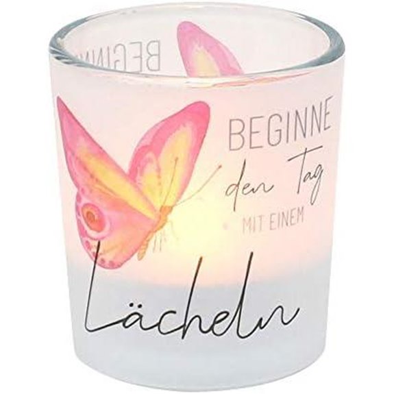 Laterne mit Motiv Teelicht enthalten 6,5 cm