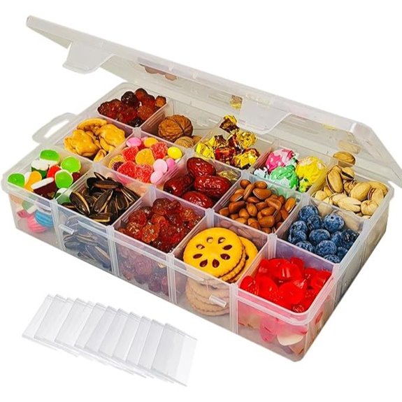 LAifu Große Snack-Box mit 15 Fächern