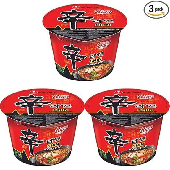 NONGSHIM Instant-Nudeln Große Schüssel Shin (1 x 114 g) (Packung mit 3)