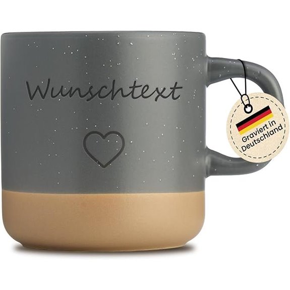 Lasergravierte Keramik-Kaffeetasse - Personalisierte Geschenkidee