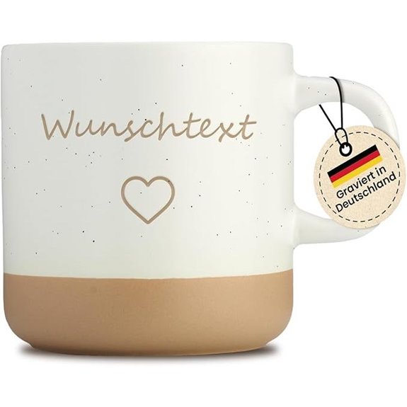 Lasergravierte Keramik-Kaffeetasse - personalisiertes Geschenk