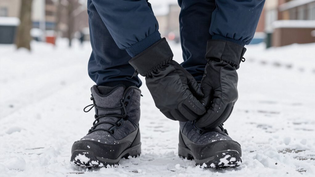 Layered clothing ensures warmth