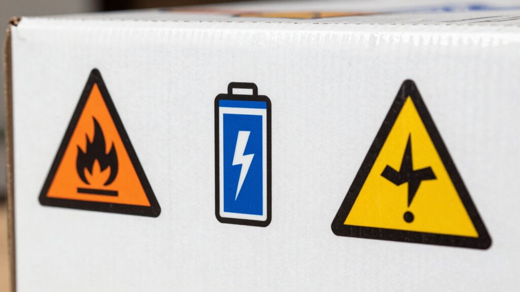 Lithium-Batterie-Gefahrensymbole