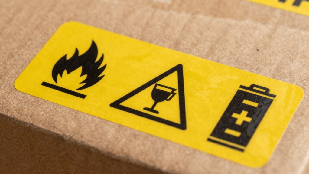 Lithium Versandetikettensymbole