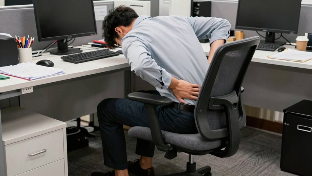 eine korrekte ergonomische Haltung beibehalten