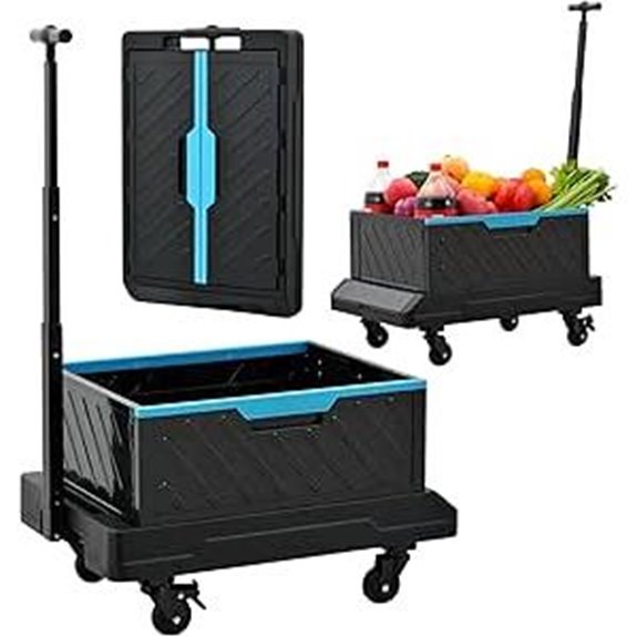 MAXMAN faltbarer Sackkarren mit 4 leisen Rädern