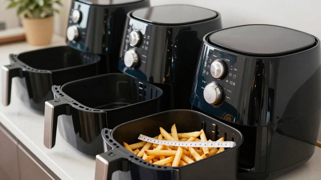 measuring air fryer capacity