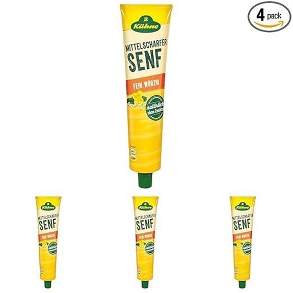 Kühne Senf Medium Sharp 200 ml Tube (Packung à 4)