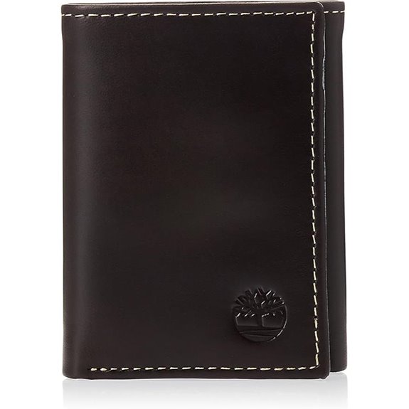 Timberland Herren-Leder-Trifold-Geldbörse mit Ausweisfach