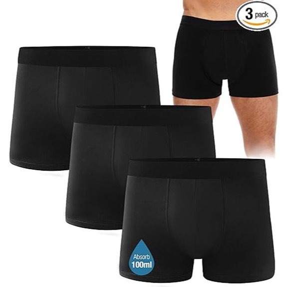 Herren Waschbare Baumwolle Inkontinenz Boxershorts (3er-Pack)