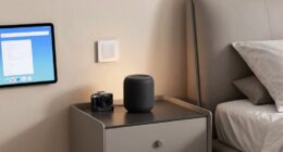 minimales smartes Schlafzimmer-Setup