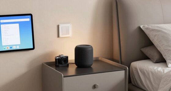 minimales smartes Schlafzimmer-Setup