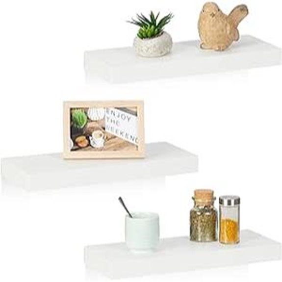 Relaxdays Wandregale Set aus 3 Weiß Modernes Design