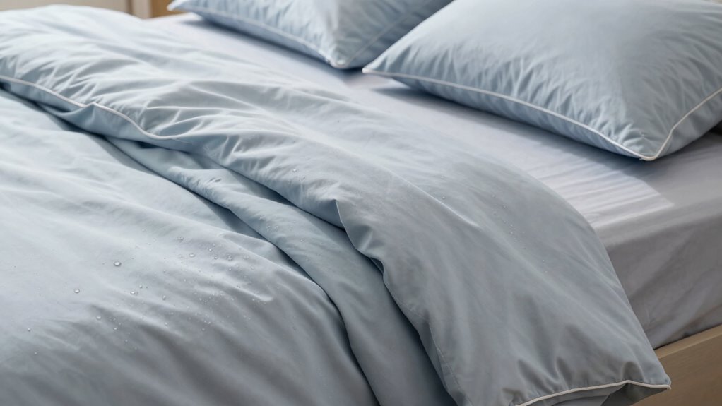 Feuchtigkeitstransportierende Schlafbekleidung und Bettwäsche