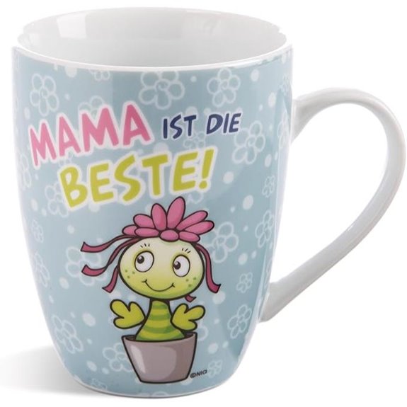 NICI 49494 Tasse „Mom is the Best!“ 310 ml 10 x 8 cm blau mit Banderole