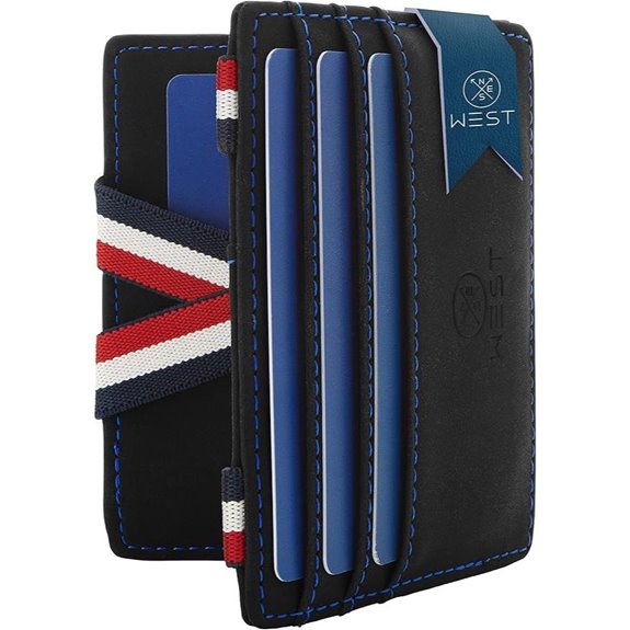 WEST - Magisches dünnes Geldbörse mit Münzfach navy RFID-Brieftasche