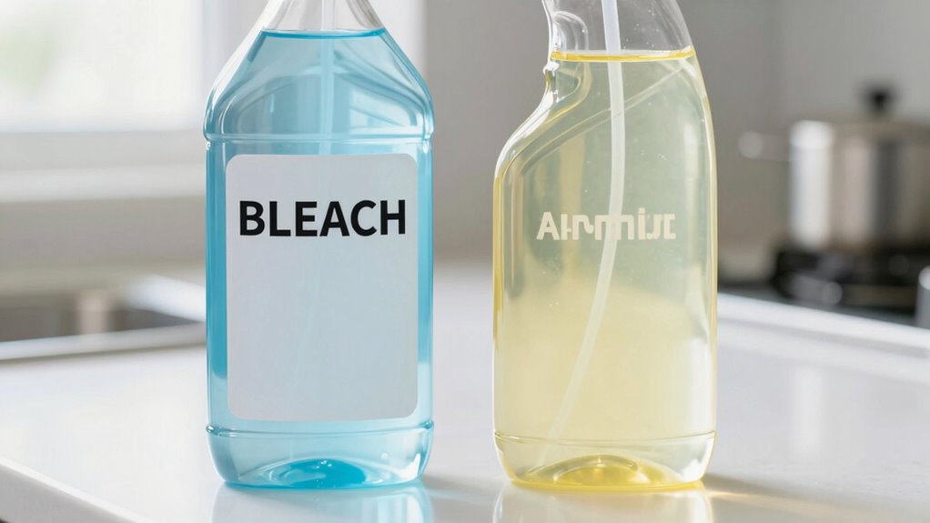 niemals Bleichmittel mit Ammoniak mischen