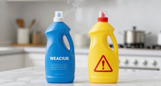 nie mische niemals Reinigungsmittel