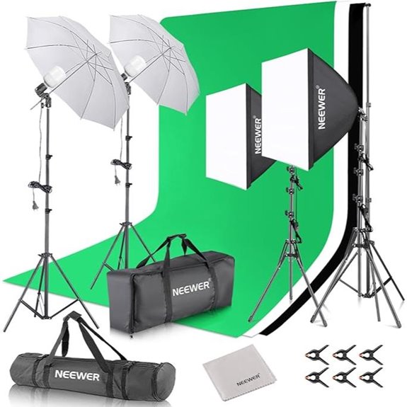NEEWER Foto-Studio-Lichtset mit Hintergründen