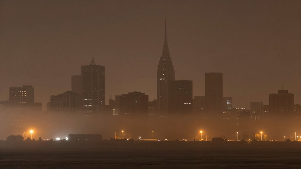 Nachtzeitliche Luftverschmutzungsmuster