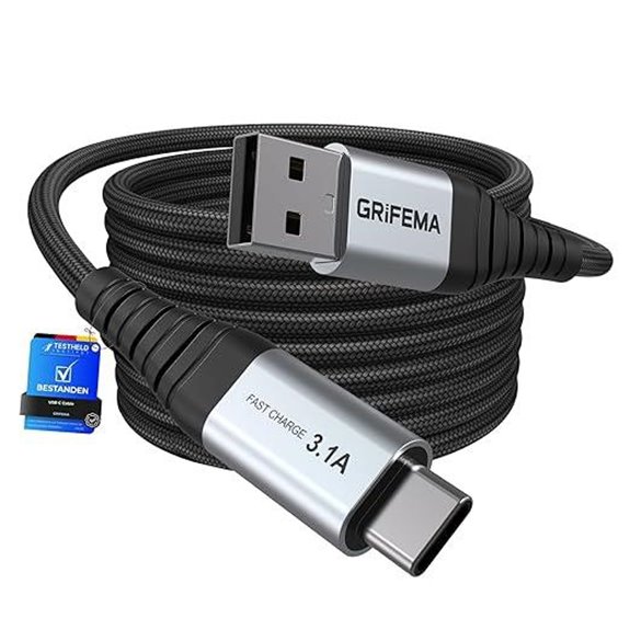 GRIFEMA USB-C Nylon-Braided Fast Charging Cable