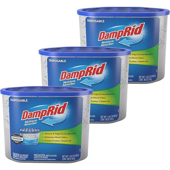 DampRid Geruchsneutrale Feuchtigkeitsabsorber mit Aktivkohle (3er-Pack)