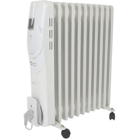 2.500-Watt-Ölradiator mit Rollen Timer Thermostat und 3 Heizstufen