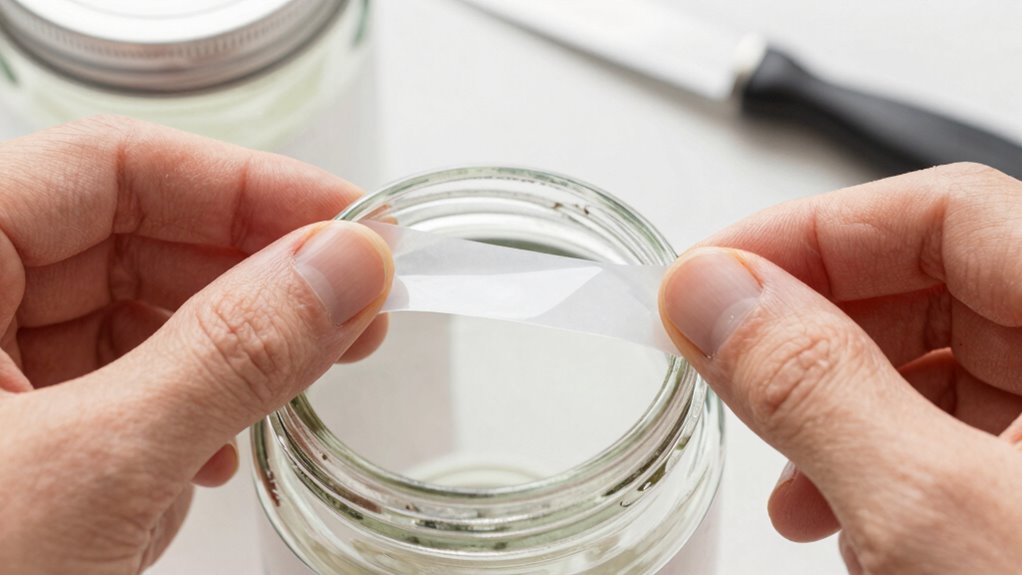 organisierte achtsame Etikettenentfernung