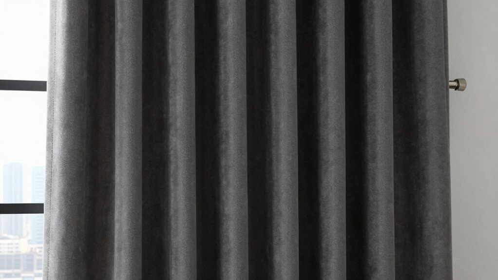 teilweise Schalldämmung mit Vorhängen